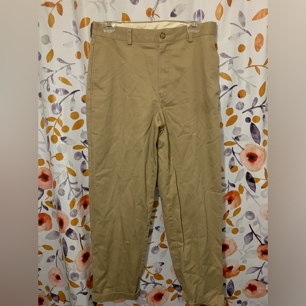 🔥5/$25 L.L. Bean Chino Pants in Khaki Tan Sz 31X32